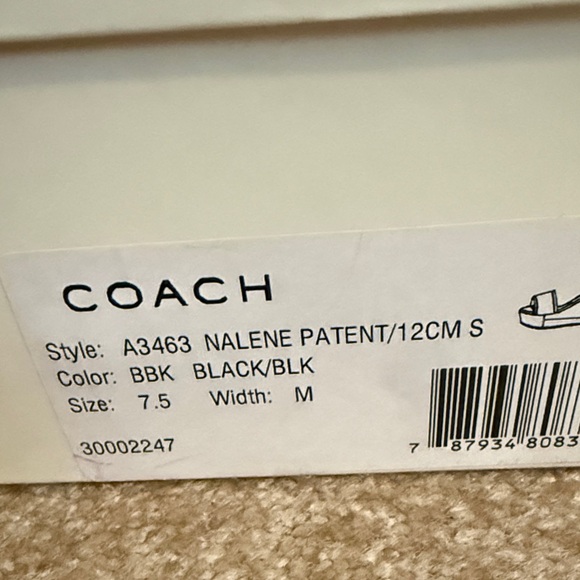 Coach Black Patent Leather Wedges - Picture 6 of 6
